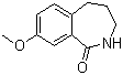 结构式 CAS# 22246-71-5, 8-甲氧基-2,3,4,5-四氢苯并氮杂卓-1-酮