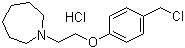 structure of CAS# 223251-25-0, 1-(2-(4-(Chloromethyl)phenoxy)ethyl)azepane hydrochloride