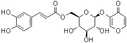 structure of CAS# 224824-74-2, Erigeside I;3-[[6-O-[(2E)-3-(3,4-Dihydroxyphenyl)-1-oxo-2-propenyl]-beta-D-glucopyranosyl]oxy]-4H-pyran-4-one