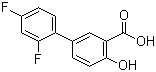 结构式 CAS# 22494-42-4, 二氟尼柳; 二氟苯水杨酸; 5-(2,4-二氟苯基)水杨酸