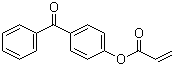 结构式 CAS# 22535-49-5, 4-丙烯酰氧基二苯甲酮; 4-苯甲酰苯基 2-丙烯酸酯