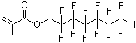structure of CAS# 2261-99-6, 1H,1H,7H-Dodecafluoroheptyl methacrylate;2,2,3,3,4,4,5,5,6,6,7,7-Dodecafluoroheptyl methacrylate