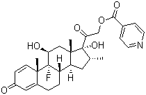 结构式 CAS# 2265-64-7, 地塞米松异烟酸酯