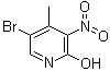 structure of CAS# 228410-90-0, 5-Bromo-2-hydroxy-4-methyl-3-nitropyridine