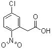 structure of CAS# 22908-28-7, 5-Chloro-2-nitrobenzeneacetic acid;(5-Chloro-2-nitrophenyl)acetic acid