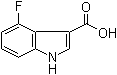结构式 CAS# 23077-42-1, 4-氟-1H-吲哚-3-羧酸