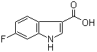 结构式 CAS# 23077-44-3, 6-氟-1H-吲哚-3-羧酸