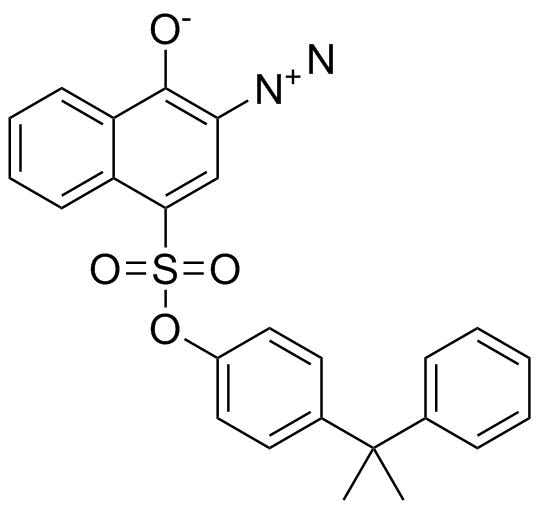 4-(2-Phenyl-2-propanyl)phenyl 3-diazo-4-oxo-3,4-dihydro-1-naphthalenesulfonate molecular structure (CAS 23121-00-8)