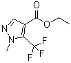 structure of CAS# 231285-86-2, 1-Methyl-5-trifluoromethylpyrazole-4-carboxylic acid ethyl ester;Ethyl 1-methyl-5-(trifluoromethyl)-1H-pyrazole-4-carboxylate
