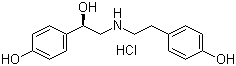 structure of CAS# 23239-51-2, Ritodrine hydrochloride ;N-(p-Hydroxyphenethyl)-4-hydroxynorephedrine hydrochloride; (R*,S*)-4-Hydroxy-alpha-[1-[[2-(4-hydroxyphenyl)ethyl]amino]ethyl]benzyl alcohol hydrochloride