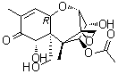 structure of CAS# 23255-69-8, Fusarenon X;Nivalenol monoacetate; 4beta-Acetoxy-3alpha,7alpha,15-trihydroxy-12,13-epoxytrichothec-9-en-8-one