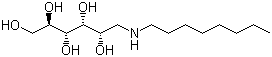 结构式 CAS# 23323-37-7, N-正辛基-D-葡萄糖胺; 葡辛胺