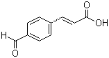 结构式 CAS# 23359-08-2, 4-甲酰肉桂酸; 对甲酰基肉桂酸