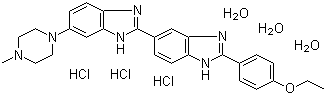 结构式 CAS# 23491-52-3, 赫斯特荧光染料 33342