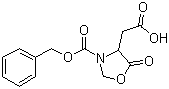 (S)-(+)-3-(苄氧羰基)-5-氧代-4-恶唑啉乙酸分子结构 (CAS 23632-66-8)