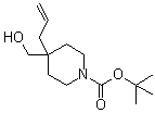 结构式 CAS# 236406-37-4, 4-(羟基甲基)-4-(丙-2-烯-1-基)哌啶-1-羧酸叔丁酯