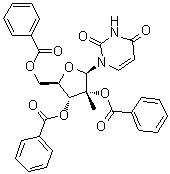 2'-C-Methyluridine 2',3',5'-tribenzoate molecular structure (CAS 23643-36-9)