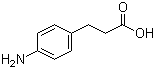 structure of CAS# 2393-17-1, 3-(4-Aminophenyl)propanoic acid;p-Aminohydrocinnamic acid; 4-Aminobenzenepropanoic acid; 3-(4-Aminophenyl)propionic acid; 3-(p-Aminophenyl)propanoic acid; 3-(p-Aminophenyl)propionic acid; 4-Aminohydrocinnamic acid