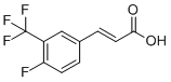 structure of CAS# 239463-90-2, 4-Fluoro-3-(trifluoromethyl)cinnamic acid;(E)-3-[4-fluoro-3-(trifluoromethyl)phenyl]prop-2-enoic acid