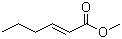 结构式 CAS# 2396-77-2, 2-己烯酸甲酯