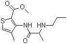 structure of CAS# 23964-58-1, Articaine;Methyl 4-methyl-3-(2-propylaminopropanoylamino)thiophene-2-carboxylate