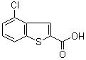 结构式 CAS# 23967-57-9, 4-氯苯并[b]噻吩-2-羧酸