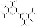 structure of CAS# 2416-95-7, 3,3',5,5'-Tetraisopropyl-4,4'-dihydroxybiphenyl;3,3',5,5'-Tetrakis(1-methylethyl)[1,1'-biphenyl]-4,4'-diol; Dipropofol