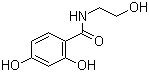 结构式 CAS# 24207-41-8, 2,4-二羟基-N-(2-羟乙基)苯甲酰胺