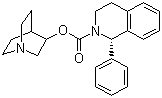 结构式 CAS# 242478-37-1, 索非那新; 1-氮杂双环[2.2.2]辛烷-8-基-(1S)-1-苯基-3,4-二氢-1H-异喹啉-2-甲酸酯