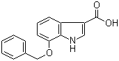结构式 CAS# 24370-75-0, 7-苄氧基-1H-吲哚-3-甲酸