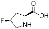 structure of CAS# 2438-57-5, (2S,4S)-4-Fluoropyrrolidine-2-carboxylic acid