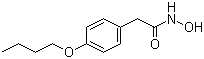结构式 CAS# 2438-72-4, 丁苯羟酸; 4-丁氧基-N-羟基苯乙酰胺; 对丁氧苯乙酰氧肟酸