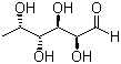 结构式 CAS# 2438-80-4, L-(-)-岩藻糖