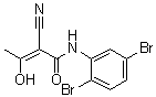 structure of CAS# 244240-24-2, (2Z)-2-Cyano-N-(2,5-dibromophenyl)-3-hydroxy-2-butenamide;LFM-A 13