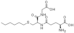 structure of CAS# 24425-56-7, S-Hexylglutathione;Hexylglutathione; NSC 131114; S-Hexyl-GSH