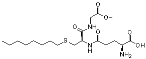 structure of CAS# 24435-27-6, S-Octylglutathione;S-Octyl-GSH