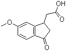 结构式 CAS# 24467-92-3, 5-甲氧基-1-茚满酮-3-乙酸