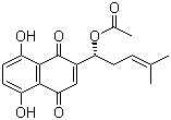 结构式 CAS# 24502-78-1, 乙酰紫草素