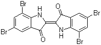 structure of CAS# 2475-31-2, Vat Blue 4B;C.I. 73065; 5,7-Dibromo-2-(5,7-dibromo-1,3-dihydro-3-oxo-2H-indol-2-ylidene)-1,2-dihydro-3H-indol-3-one