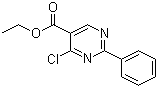 structure of CAS# 24755-82-6, 4-Chloro-2-phenyl-5-pyrimidinecarboxylic acid ethyl ester;4-Chloro-5-carbethoxy-2-phenylpyrimidine; 4-Chloro-5-ethoxycarbonyl-2-phenylpyrimidine; 5-Carbethoxy-4-chloro-2-phenylpyrimidine; Ethyl 4-chloro-2-phenyl-5-pyrimidinecarboxylate; NSC 44687