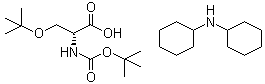 结构式 CAS# 248921-67-7, N-[叔丁氧羰基]-O-叔丁基-D-丝氨酸二环己基铵盐