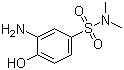 structure of CAS# 24962-75-2, 3-Amino-4-hydroxy-N,N-dimethylbenzenesulphonamide;N1,N1-Dimethyl-3-amino-4-hydroxybenzene-1-sulfonamide