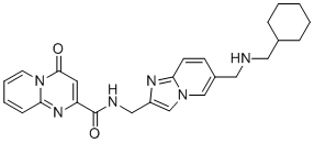 structure of CAS# 2499663-01-1, Stm2457;N-[[6-[(cyclohexylmethylamino)methyl]imidazo[1,2-a]pyridin-2-yl]methyl]-4-oxopyrido[1,2-a]pyrimidine-2-carboxamide