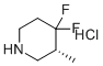 结构式 CAS# 2503325-78-6, (R)-4,4-二氟-3-甲基哌啶盐酸盐