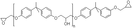 结构式 CAS# 25036-25-3, 缩水甘油封端双酚 A 环氧氯丙烷共聚物