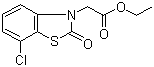 结构式 CAS# 25059-80-7, 草除灵; 4-氯-2,3-二氢-2-氧化-4,3-苯并噻唑-3-基乙酸乙酯