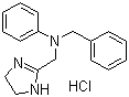 structure of CAS# 2508-72-7, Antazoline hydrochloride;2-(N-Benzylanilinomethyl)-2-imidazoline hydrochloride