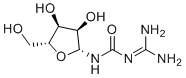 structure of CAS# 2508-80-7, 1-Amidino-3-beta-D-ribofuranosylurea;1-(diaminomethylidene)-3-[(2R,3R,4S,5R)-3,4-dihydroxy-5-(hydroxymethyl)oxolan-2-yl]urea