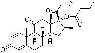 结构式 CAS# 25122-57-0, 丁酸氯倍他松; 氯倍他松丁酸酯
