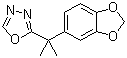 结构式 CAS# 251958-52-8, 2-[1-(1,3-苯并间二氧杂环戊烯-5-基)-1-甲基乙基]-1,3,4-恶二唑